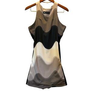 Adidas Women's Wave Design Mini Dress - Black, Gray, White